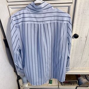 Banana Republic Light Blue Striped Blouse